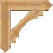 Ekena Millwork Merced Arts and Crafts Rough Sawn Bracket w/ Offset Brace, Western Red Cedar, 8"W x 32"D x 32"H BKT0806X32X32MRC03RWR - alternate 3